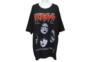 VINTAGE ヴィンテージ 90's KISS キス アライブ/WORLDWIDE TOUR ツアー Tシャツ サイズXL 1996年 黒 美品 中古 4b001534 