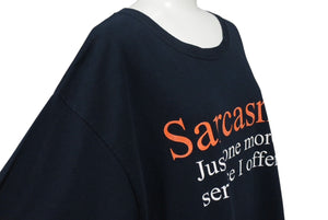 VINTAGE ヴィンテージ 00's Sarcasm サーカズム メッセージTシャツ サイズL プリント ブラック ホワイト レッド 美品 中古 4b001539 