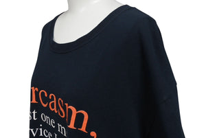 VINTAGE ヴィンテージ 00's Sarcasm サーカズム メッセージTシャツ サイズL プリント ブラック ホワイト レッド 美品 中古 4b001539 