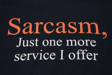 画像をギャラリービューアに読み込む, VINTAGE ヴィンテージ 00&#39;s Sarcasm サーカズム メッセージTシャツ サイズL プリント ブラック ホワイト レッド 美品 中古 4b001539 
