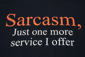 VINTAGE ヴィンテージ 00's Sarcasm サーカズム メッセージTシャツ サイズL プリント ブラック ホワイト レッド 美品 中古 4b001539 