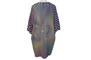 Q-TEES キューティーズ ヴィンテージ Tシャツ サイケデリック 幾何学模様 オーバーサイズ マルチカラー サイズ XL 中古 4b001540 