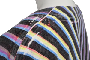 Q-TEES キューティーズ ヴィンテージ Tシャツ サイケデリック 幾何学模様 オーバーサイズ マルチカラー サイズ XL 中古 4b001540 