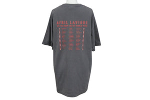 VINTAGE ヴィンテージ AVRIL LAVIGNE アヴリルラヴィーン TRY TO SHUT ME UP WORLD TOUR ツアーTシャツ サイズL 美品 中古 4b001542