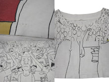 Load image into Gallery viewer, VINTAGE ヴィンテージ BEAVIS AND BUTT-HEAD ビーバスアンドバットヘッド 半袖Tシャツ ホワイト 総柄 美品 中古 4b001544