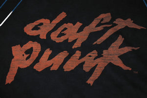 VINTAGE ヴィンテージ DUFT PUNK ダフトパンク Alive Tour 2007 アライブツアー Tシャツ サイズXL 総柄 ブラック 良品 中古 4b001547