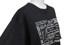 画像をギャラリービューアに読み込む, VINTAGE ヴィンテージ 80&#39;s FUCK ファック Tシャツ サイズL プリント ブラック ホワイト 80年代 美品 中古 4b001548 