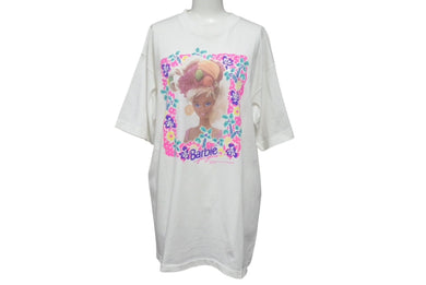 極美品 VINTAGE ヴィンテージ 90's Barbie Doll バービー人形 Tシャツ サイズL 1991年 ホワイト マテル社 中古 4b001550