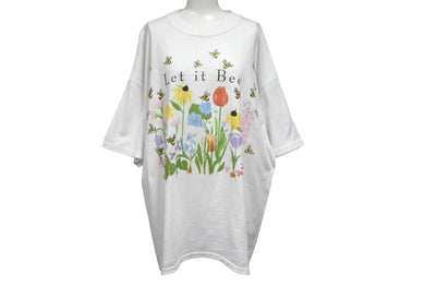 極美品 VINTAGE ヴィンテージ 00's Let it Bee レットイットビー Tシャツ サイズXL 蜂花 ホワイト 中古 4b001552 