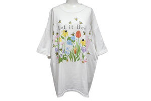 極美品 VINTAGE ヴィンテージ 00's Let it Bee レットイットビー Tシャツ サイズXL 蜂花 ホワイト 中古 4b001552 