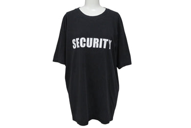 VINTAGE ヴィンテージ Microsoft マイクロソフト SECURITY セキュリティ Tシャツ サイズL プリント ブラック 警備 美品 中古 4b001553