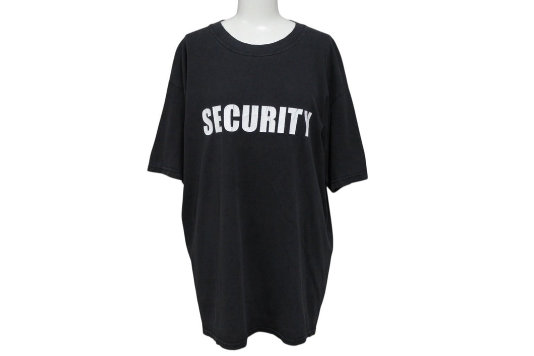 VINTAGE ヴィンテージ Microsoft マイクロソフト SECURITY セキュリティ Tシャツ サイズL プリント ブラック警備美品 中古 4b001553 