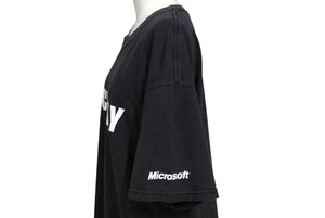 VINTAGE ヴィンテージ Microsoft マイクロソフト SECURITY セキュリティ Tシャツ サイズL プリント ブラック警備美品 中古 4b001553 