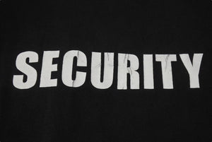 VINTAGE ヴィンテージ Microsoft マイクロソフト SECURITY セキュリティ Tシャツ サイズL プリント ブラック警備美品 中古 4b001553 