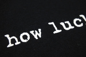 VINTAGE ヴィンテージ 00's Do you know how lucky you... メッセージTシャツ サイズL プリント ブラック ホワイト 美品 中古 4b001555 