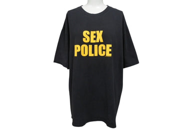 VINTAGE ヴィンテージ 00's SEX POLICE K-9 DOGGY STYLE UNIT 半袖Tシャツ サイズL パロディ ブラック 美品 中古 4b001557 