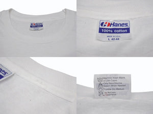 VINTAGE ヴィンテージ 薔薇ローズ半袖Tシャツ アメリカ製 コットン ホワイト レッド グリーン サイズL 美品 中古 4b001561 
