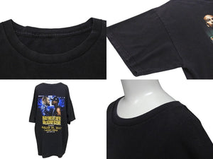 MAYWEATHER VS McGREGOR メイウェザー VS コナーマクレガー 半袖Tシャツ 2017年 T-モバイル アリーナ ブラック 美品 中古 4b001562