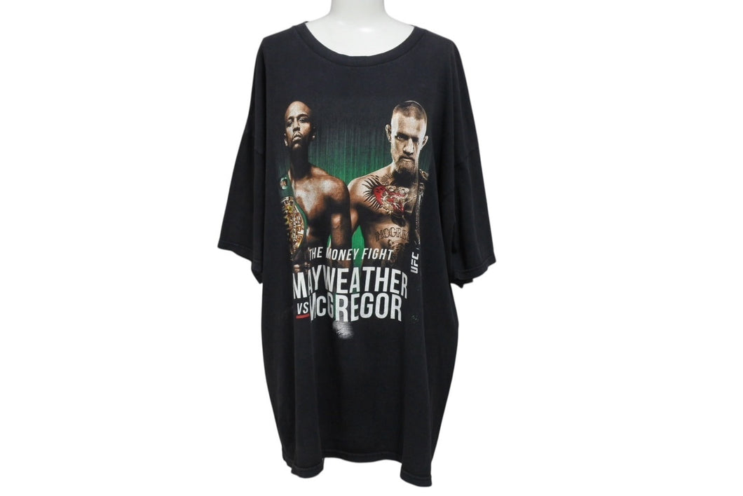 MAYWEATHER VS McGREGOR メイウェザー VS コナーマクレガー 半袖Tシャツ 2017年 T-モバイル アリーナ ブラック 美品 中古 4b001562