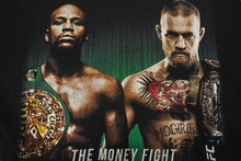 Load image into Gallery viewer, MAYWEATHER VS McGREGOR メイウェザー VS コナーマクレガー 半袖Tシャツ 2017年 T-モバイル アリーナ ブラック 美品 中古 4b001562