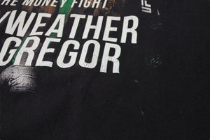 MAYWEATHER VS McGREGOR メイウェザー VS コナーマクレガー 半袖Tシャツ 2017年 T-モバイル アリーナ ブラック 美品 中古 4b001562