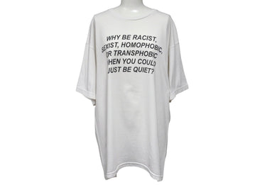 VINTAGE ヴィンテージ メッセージプリント 半袖Tシャツ ホワイト ブラック コットン 美品 中古 4b001564