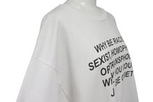 Load image into Gallery viewer, VINTAGE ヴィンテージ メッセージプリント 半袖Tシャツ ホワイト ブラック コットン 美品 中古 4b001564