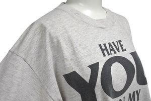 VINTAGE ヴィンテージ 00's HAVE YOU SEEN MY CAR KEYS? メッセージプリント Tシャツ サイズL グレー 良品 中古 4b001565