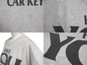 VINTAGE ヴィンテージ 00's HAVE YOU SEEN MY CAR KEYS? メッセージプリント Tシャツ サイズL グレー 良品 中古 4b001565