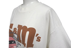 VINTAGE ヴィンテージ 90's S&M's Tシャツ サイズL M&M's エムアンドエムズ パロディ SM チョコレート ホワイト 美品 中古 4b001567