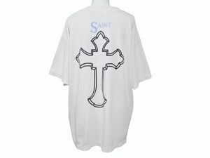 未使用 SAINTMICHAEL セントマイケル 2PAC 半袖Tシャツ サイズL SM-HR8-0000-C15 ホワイト 中古 4b001573 