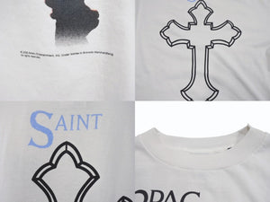 未使用 SAINTMICHAEL セントマイケル 2PAC 半袖Tシャツ サイズL SM-HR8-0000-C15 ホワイト 中古 4b001573 