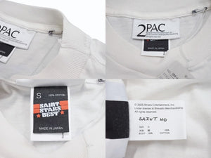 未使用 SAINTMICHAEL セントマイケル 2PAC 半袖Tシャツ サイズL SM-HR8-0000-C15 ホワイト 中古 4b001573 