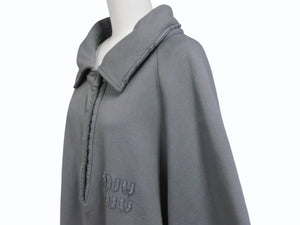 MIUMIU ミュウミュウ 23SS Garmentdye Cotton Sweatshirt ガーメントダイ コットンスウェットシャツ MJL914 サイズS 良品 中古 4b001583