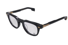 Load image into Gallery viewer, CHROME HEARTS クロムハーツ CHIRP CHIRP チャープ フレア メガネ プラスチック 18KGP ブラック サイズ49□23 美品 中古 4b001587
