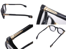 Load image into Gallery viewer, CHROME HEARTS クロムハーツ CHIRP CHIRP チャープ フレア メガネ プラスチック 18KGP ブラック サイズ49□23 美品 中古 4b001587