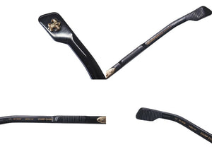 CHROME HEARTS クロムハーツ CHIRP CHIRP チャープ フレア メガネ プラスチック 18KGP ブラック サイズ49□23 美品 中古 4b001587