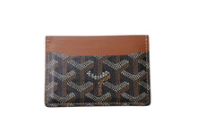 Load image into Gallery viewer, GOYARD ゴヤール サン シュルピス カードケース STSULPPMLTY01CL03X ブラック ブラウン PVC レザー 美品 中古 4b001588