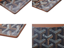 Load image into Gallery viewer, GOYARD ゴヤール サン シュルピス カードケース STSULPPMLTY01CL03X ブラック ブラウン PVC レザー 美品 中古 4b001588