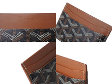 Load image into Gallery viewer, GOYARD ゴヤール サン シュルピス カードケース STSULPPMLTY01CL03X ブラック ブラウン PVC レザー 美品 中古 4b001588