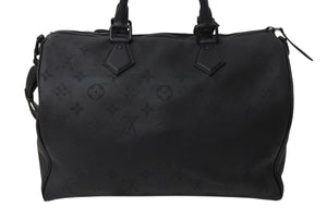新品同様 LOUIS VUITTON ルイヴィトン スピーディ P9 バンドリエール 40 ハンドバッグ M13916 モノグラム ウルトラブラック 中古 4b001590