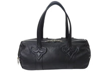 Load image into Gallery viewer, CHROME HEARTS クロムハーツ DUFFLE TINY タイニーダッフル ボストンバッグ ダガージップ レザー シルバ−925 ブラック 美品 中古 4b001592