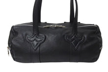 Load image into Gallery viewer, CHROME HEARTS クロムハーツ DUFFLE TINY タイニーダッフル ボストンバッグ ダガージップ レザー シルバ−925 ブラック 美品 中古 4b001592