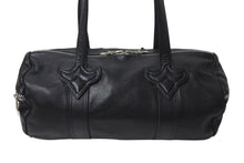 Load image into Gallery viewer, CHROME HEARTS クロムハーツ DUFFLE TINY タイニーダッフル ボストンバッグ ダガージップ レザー シルバ−925 ブラック 美品 中古 4b001592