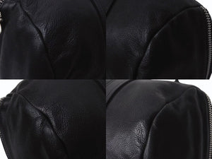 CHROME HEARTS クロムハーツ DUFFLE TINY タイニーダッフル ボストンバッグ ダガージップ レザー シルバ−925 ブラック 美品 中古 4b001592