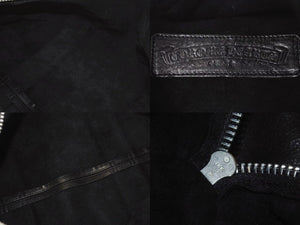 CHROME HEARTS クロムハーツ DUFFLE TINY タイニーダッフル ボストンバッグ ダガージップ レザー シルバ−925 ブラック 美品 中古 4b001592