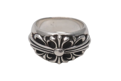 CHROME HEARTS クロムハーツ フローラルクロス リング 指輪 サイズ18号 重量約16.0g 1992/sterling刻印 シルバー 美品 中古 4b001593