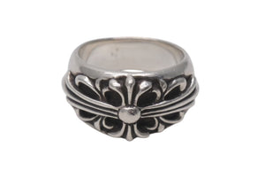 CHROME HEARTS クロムハーツ フローラルクロス リング 指輪 サイズ18号 重量約16.0g 1992/sterling刻印 シルバー 美品 中古 4b001593