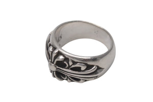 CHROME HEARTS クロムハーツ フローラルクロス リング 指輪 サイズ18号 重量約16.0g 1992/sterling刻印 シルバー 美品 中古 4b001593