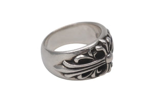 CHROME HEARTS クロムハーツ フローラルクロス リング 指輪 サイズ18号 重量約16.0g 1992/sterling刻印 シルバー 美品 中古 4b001593